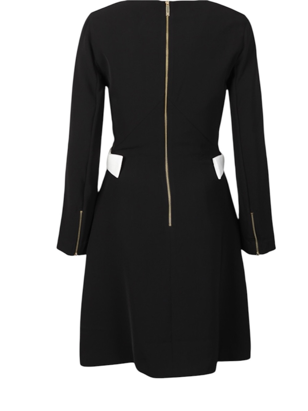 Ted Baker Black Contrast Emorly side Bow Long Sleeve Dress Size 3